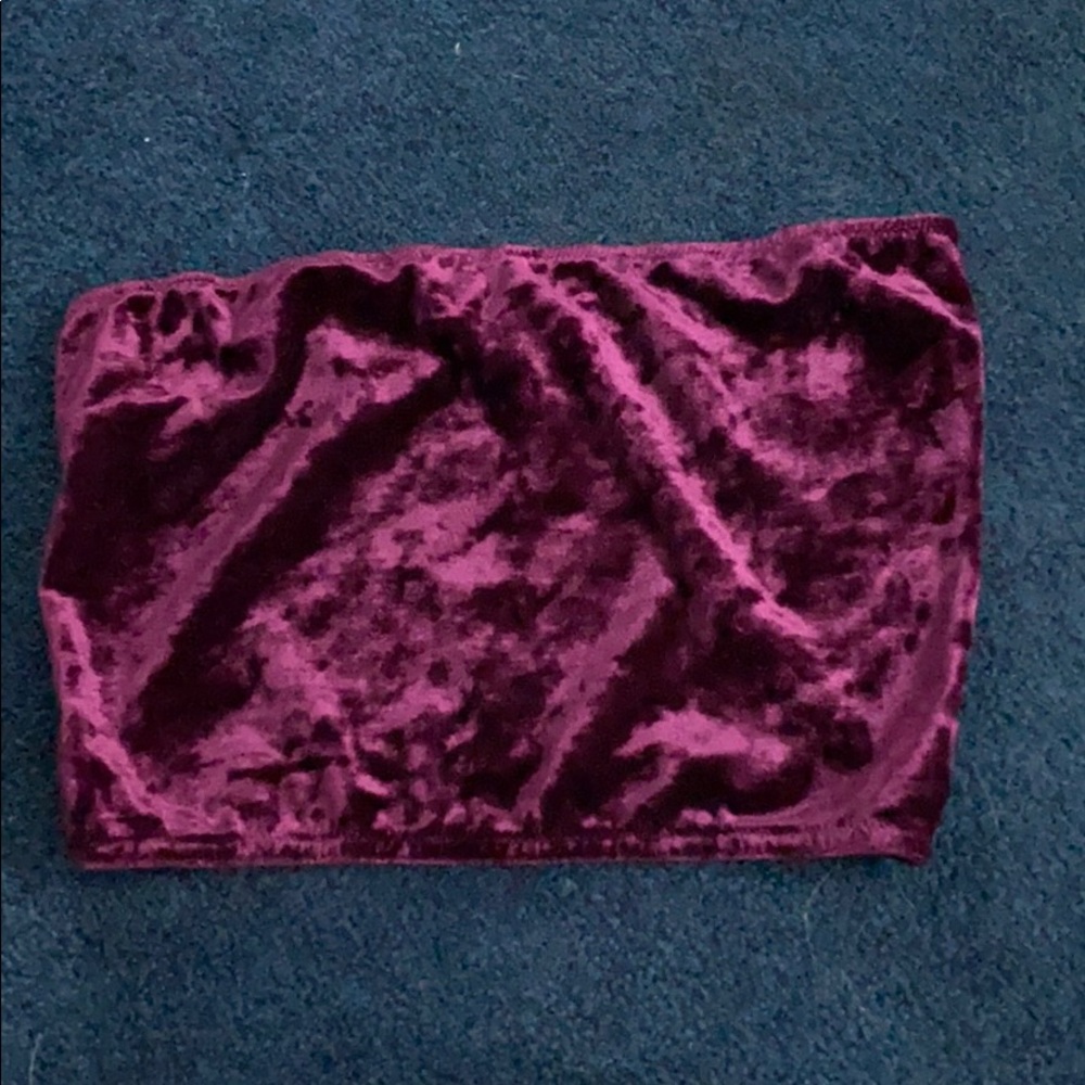 Velvet tube top